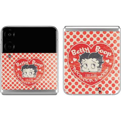 Betty Boop Red Heart Galaxy Z Flip4 5G Skin