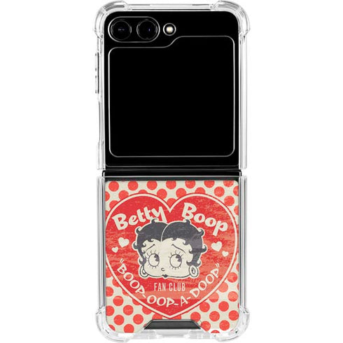 Betty Boop Red Heart Galaxy Z Flip5 5G Clear Case