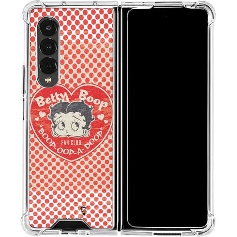 Betty Boop Red Heart Galaxy Z Fold4 5G Clear Case