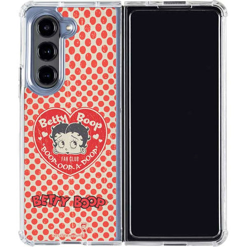 Betty Boop Red Heart Galaxy Z Fold5 5G Clear Case