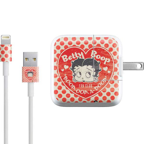 Betty Boop Red Heart iPad Charger (10W USB) Skin
