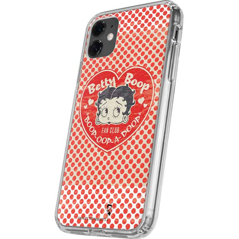 Betty Boop Red Heart iPhone 11 Clear Case