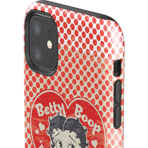 Betty Boop Red Heart iPhone 11 Impact Case