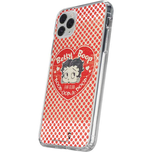 Betty Boop Red Heart iPhone 11 Pro Clear Case