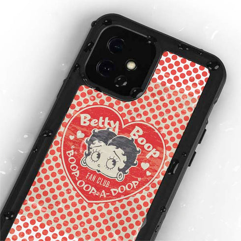 Betty Boop Red Heart iPhone 12 Mini Waterproof Case