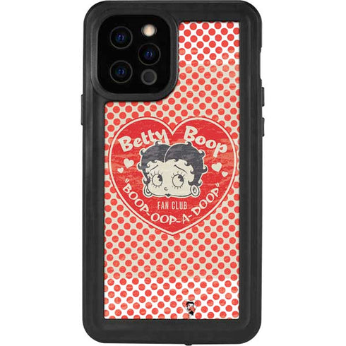 Betty Boop Red Heart iPhone 12 Pro Waterproof Case