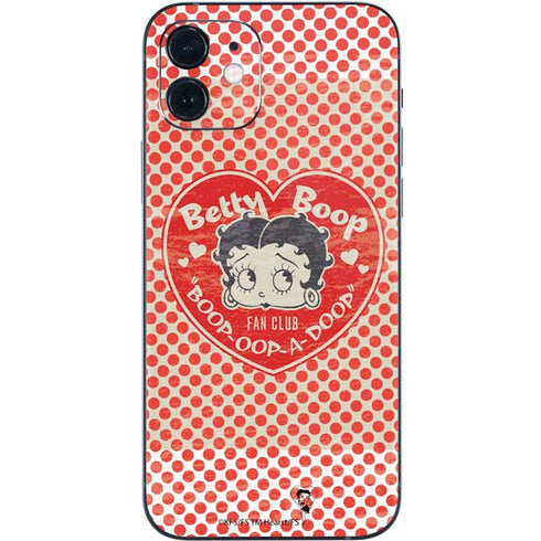 Betty Boop Red Heart iPhone 12 Skin
