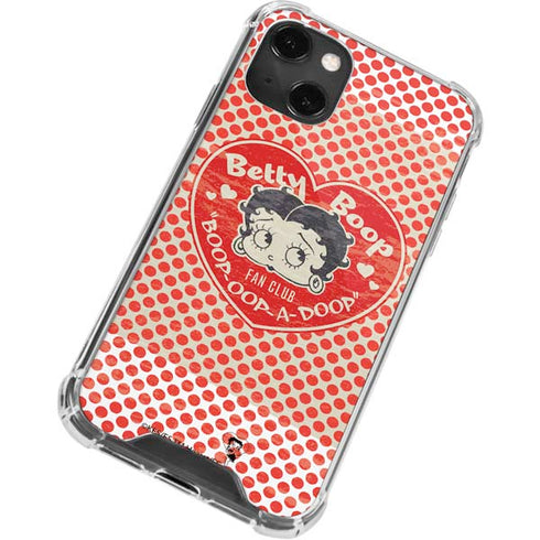 Betty Boop Red Heart iPhone 13 Mini Clear Case