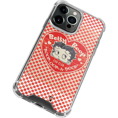 Betty Boop Red Heart iPhone 13 Pro Clear Case