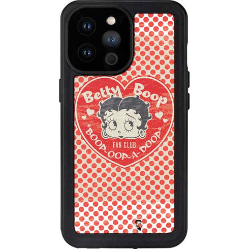 Betty Boop Red Heart iPhone 14 Pro Max Waterproof Case