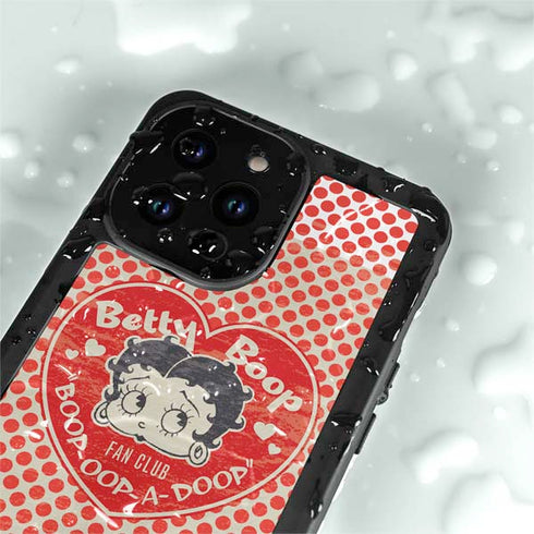 Betty Boop Red Heart iPhone 14 Pro Max Waterproof Case