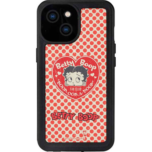 Betty Boop Red Heart iPhone 15 Waterproof Case