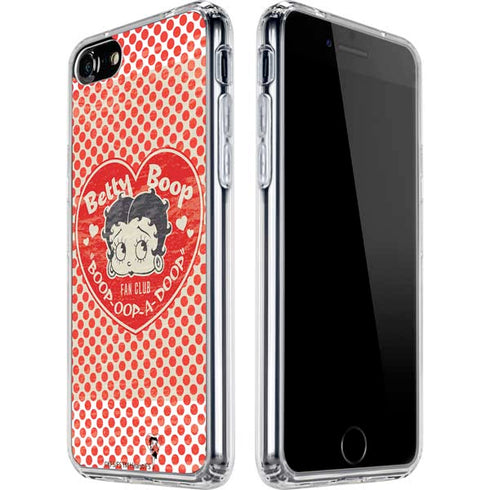 Betty Boop Red Heart iPhone SE (2nd & 3rd Gen) Clear Case