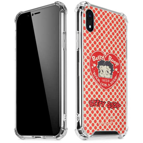Betty Boop Red Heart iPhone XR Clear Case
