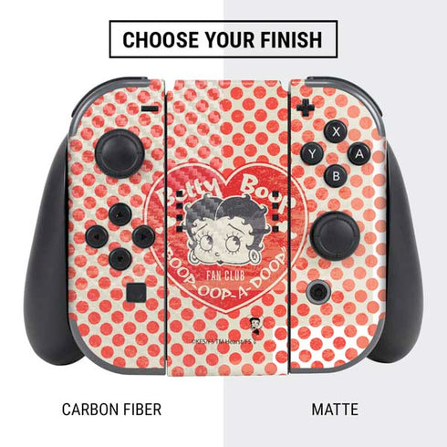 Betty Boop Red Heart Nintendo Switch Bundle Skin