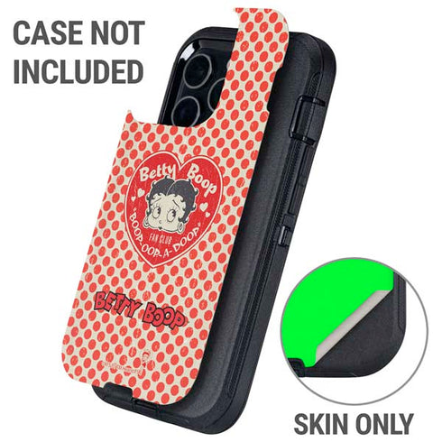 Betty Boop Red Heart Otterbox Defender iPhone Skin