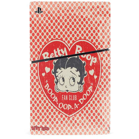 Betty Boop Red Heart PS5 Slim Disk Console Skin