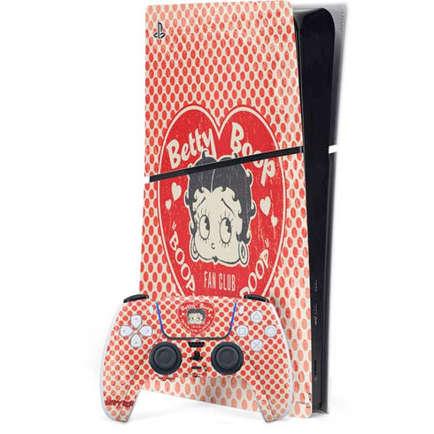 Betty Boop Red Heart PS5 Slim Digital Edition Console Skin