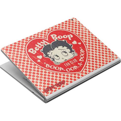 Betty Boop Red Heart Surface Book Skin
