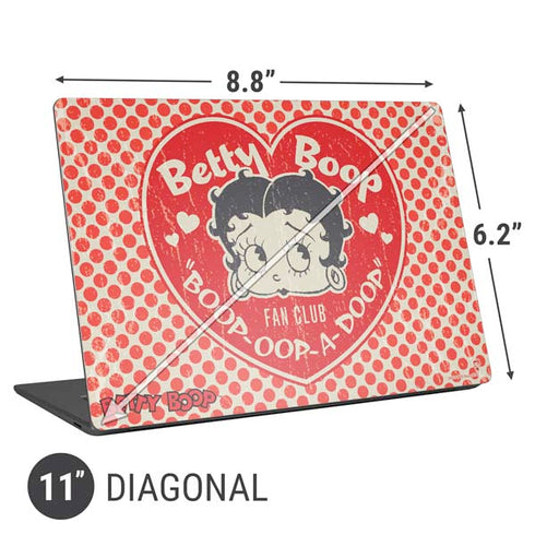 Betty Boop Red Heart Universal Laptop 11in (8.8 x 6.2in) Skin