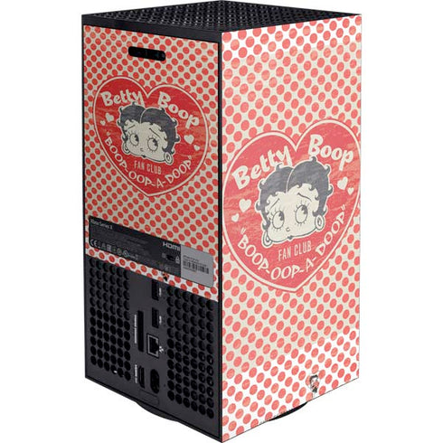 Betty Boop Red Heart Xbox Series X Console Skin