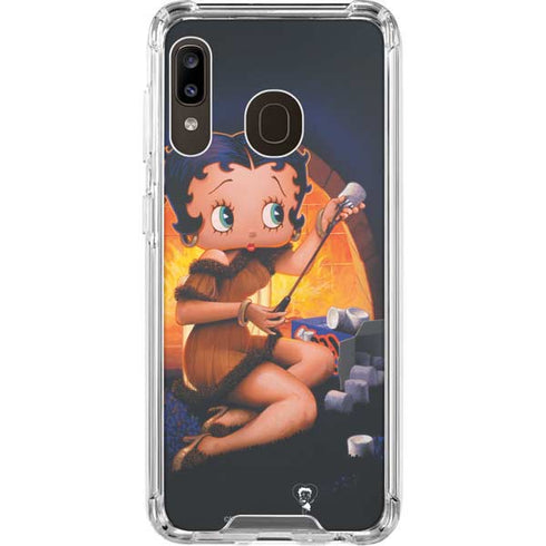 Betty Boop Roasting Marshmallows Galaxy A30 Clear Case