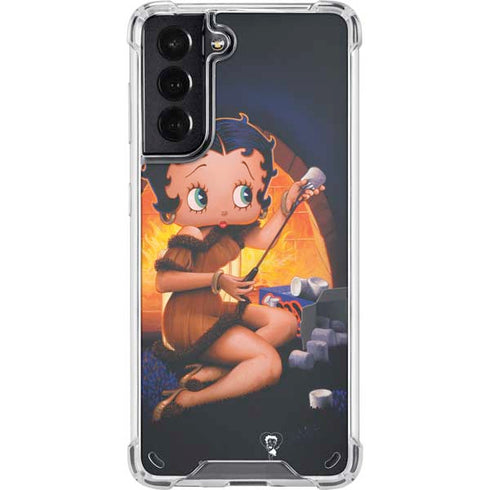 Betty Boop Roasting Marshmallows Galaxy S21 5G Clear Case