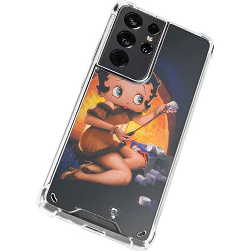 Betty Boop Roasting Marshmallows Galaxy S21 Ultra 5G Clear Case