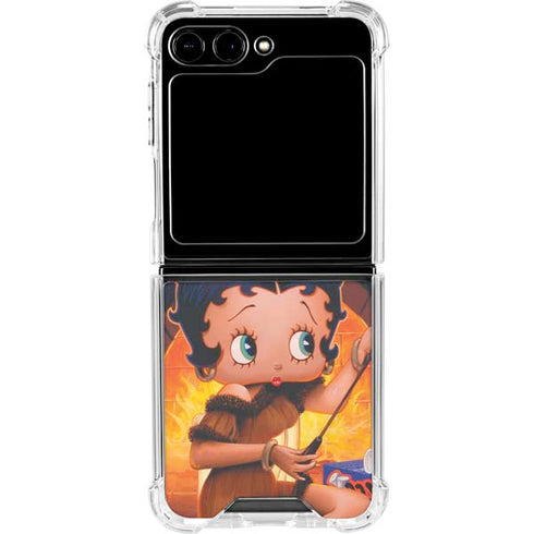 Betty Boop Roasting Marshmallows Galaxy Z Flip5 5G Clear Case