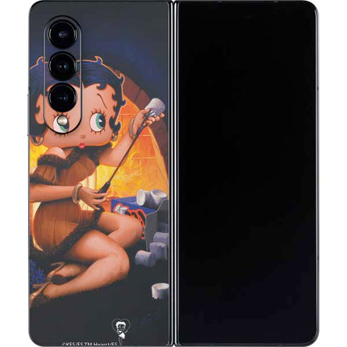Betty Boop Roasting Marshmallows Galaxy Z Fold4 5G Skin