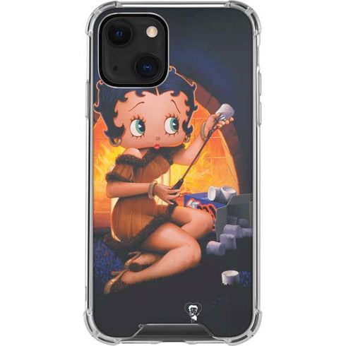 Betty Boop Roasting Marshmallows iPhone 14 Plus Clear Case