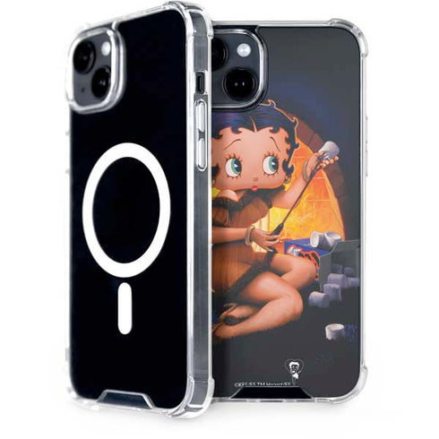 Betty Boop Roasting Marshmallows iPhone 15 Plus MagSafe Case