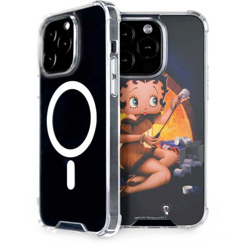 Betty Boop Roasting Marshmallows iPhone 15 Pro MagSafe Case