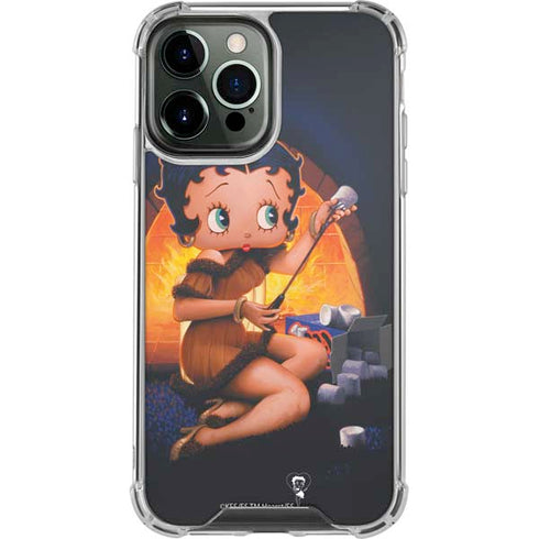 Betty Boop Roasting Marshmallows iPhone 14 Pro Max Clear Case