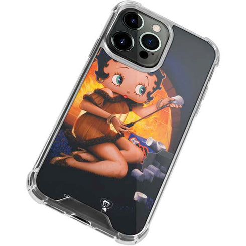Betty Boop Roasting Marshmallows iPhone 15 Pro Max Clear Case