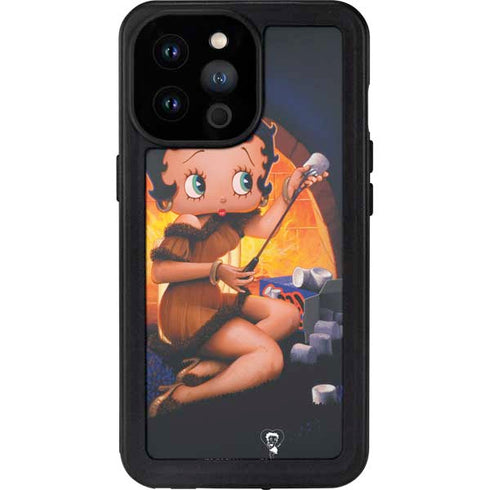 Betty Boop Roasting Marshmallows iPhone 14 Pro Max Waterproof Case