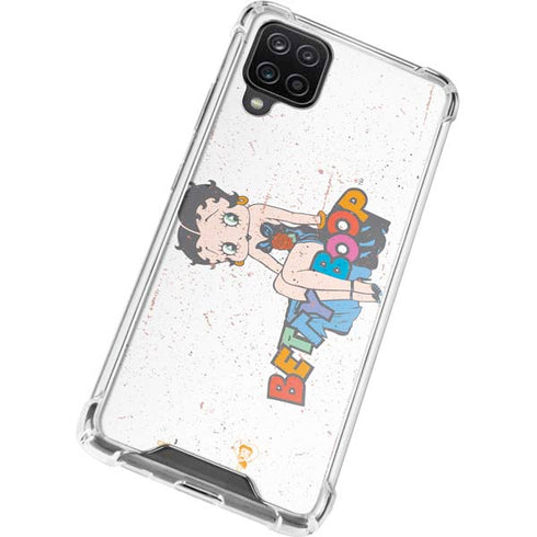 Betty Boop Splatter Galaxy A12 Clear Case