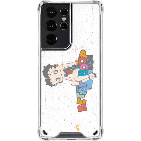 Betty Boop Splatter Galaxy S21 Ultra 5G Clear Case