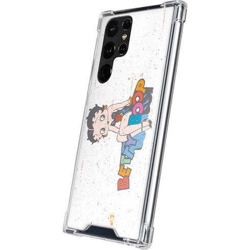 Betty Boop Splatter Galaxy S22 Ultra Clear Case