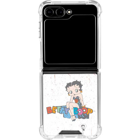 Betty Boop Splatter Galaxy Z Flip5 5G Clear Case