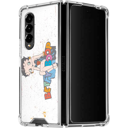 Betty Boop Splatter Galaxy Z Fold4 5G Clear Case