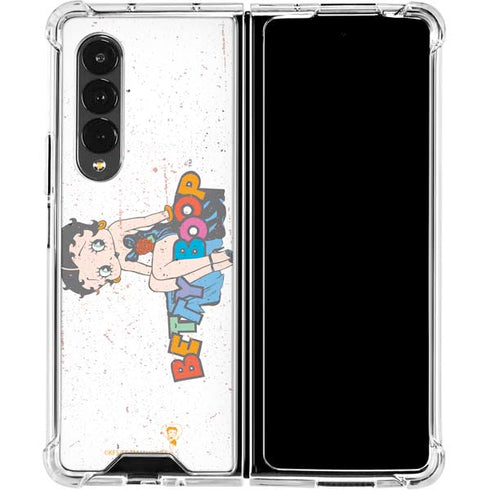 Betty Boop Splatter Galaxy Z Fold4 5G Clear Case