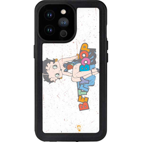 Betty Boop Splatter iPhone 14 Pro Max Waterproof Case