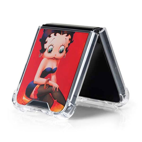 Betty Boop Stockings Galaxy Z Flip5 5G Clear Case