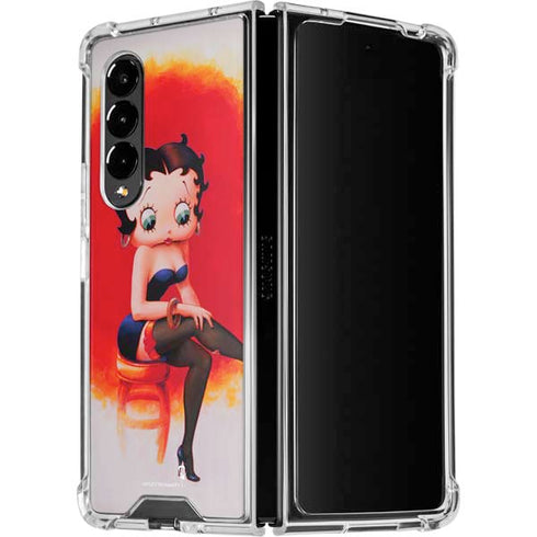 Betty Boop Stockings Galaxy Z Fold4 5G Clear Case