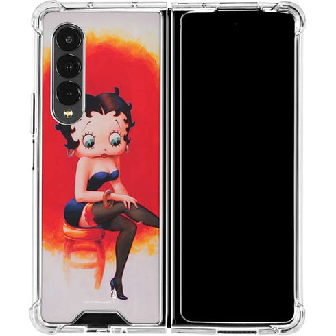 Betty Boop Stockings Galaxy Z Fold4 5G Clear Case