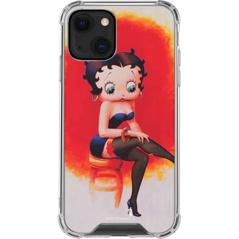 Betty Boop Stockings iPhone 14 Plus Clear Case