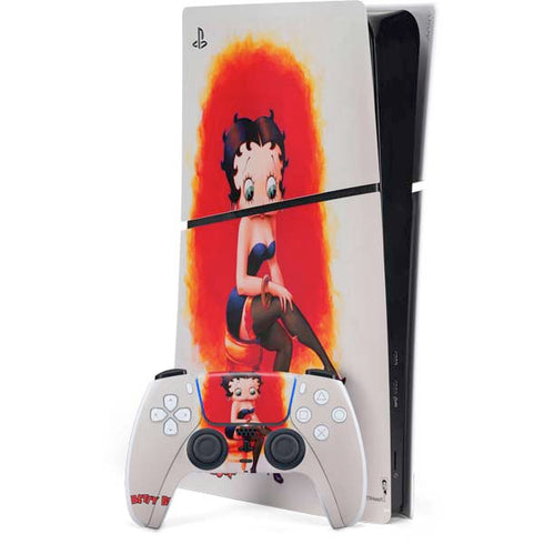 Betty Boop Stockings PS5 Slim Digital Edition Bundle Skin