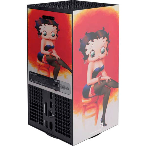 Betty Boop Stockings Xbox Series X Console Skin