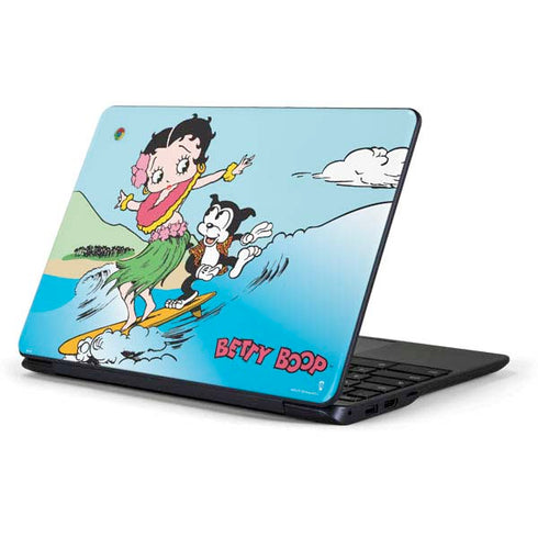 Betty Boop Surfing Samsung Chromebook Skin